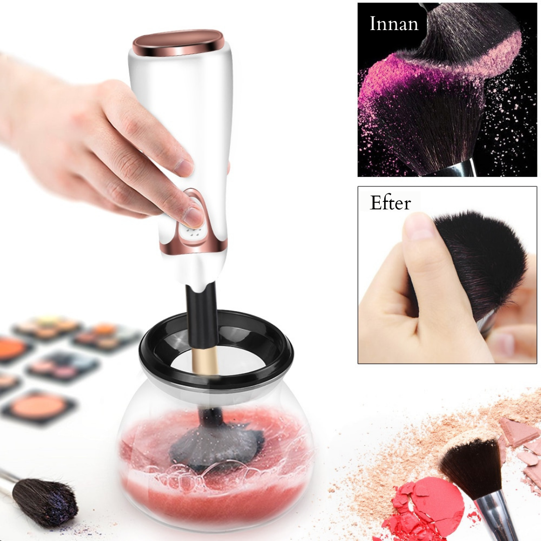 AURORA™ – The solution for clean makeup brushes in seconds · Goodbye dirt and pimples