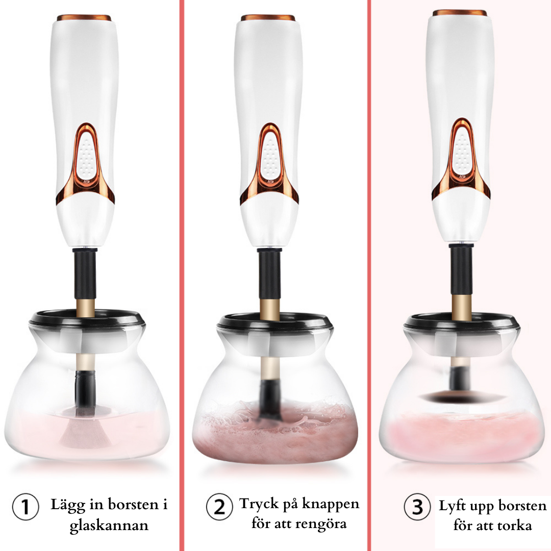 AURORA™ – The solution for clean makeup brushes in seconds · Goodbye dirt and pimples