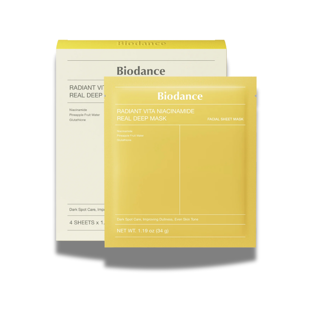 BIODANCE™ Radiant Vita Niacinamide Hydrogel Mask — Glow, Hydration & Even Skin Tone · K-Beauty Face Mask