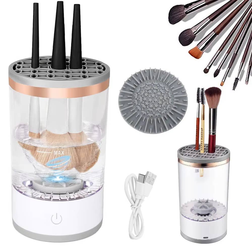 Effortless Electric Makeup Brush Cleaner: Fast Drying, Multi-Functional Beauty Tool