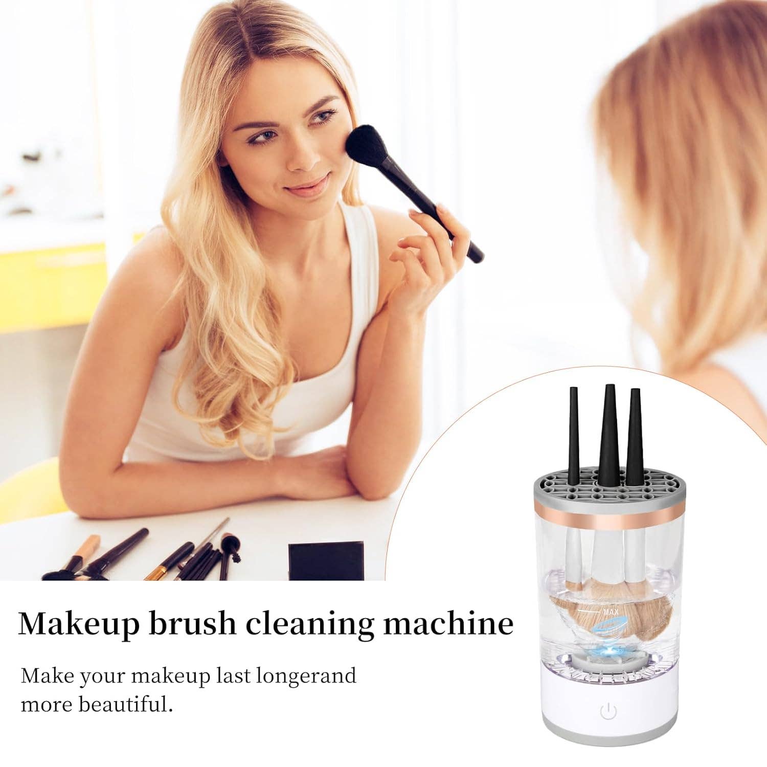 Effortless Electric Makeup Brush Cleaner: Fast Drying, Multi-Functional Beauty Tool